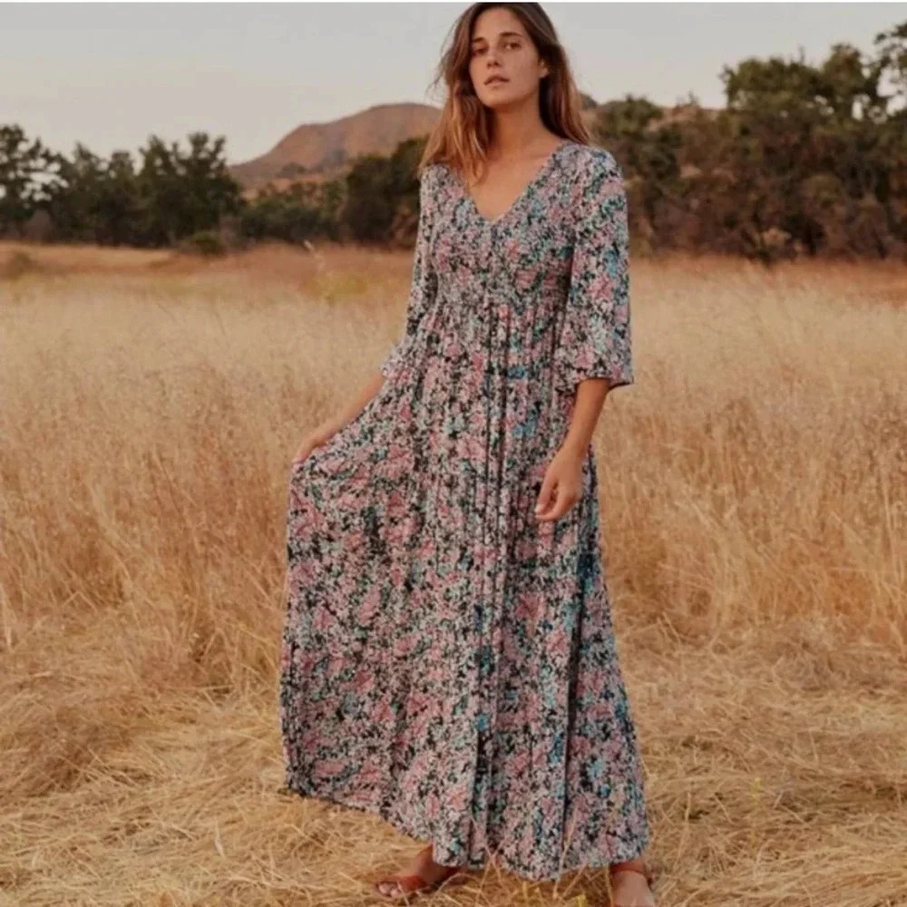 Christy Dawn The Basil Dress Aquarelle Size XS/S
